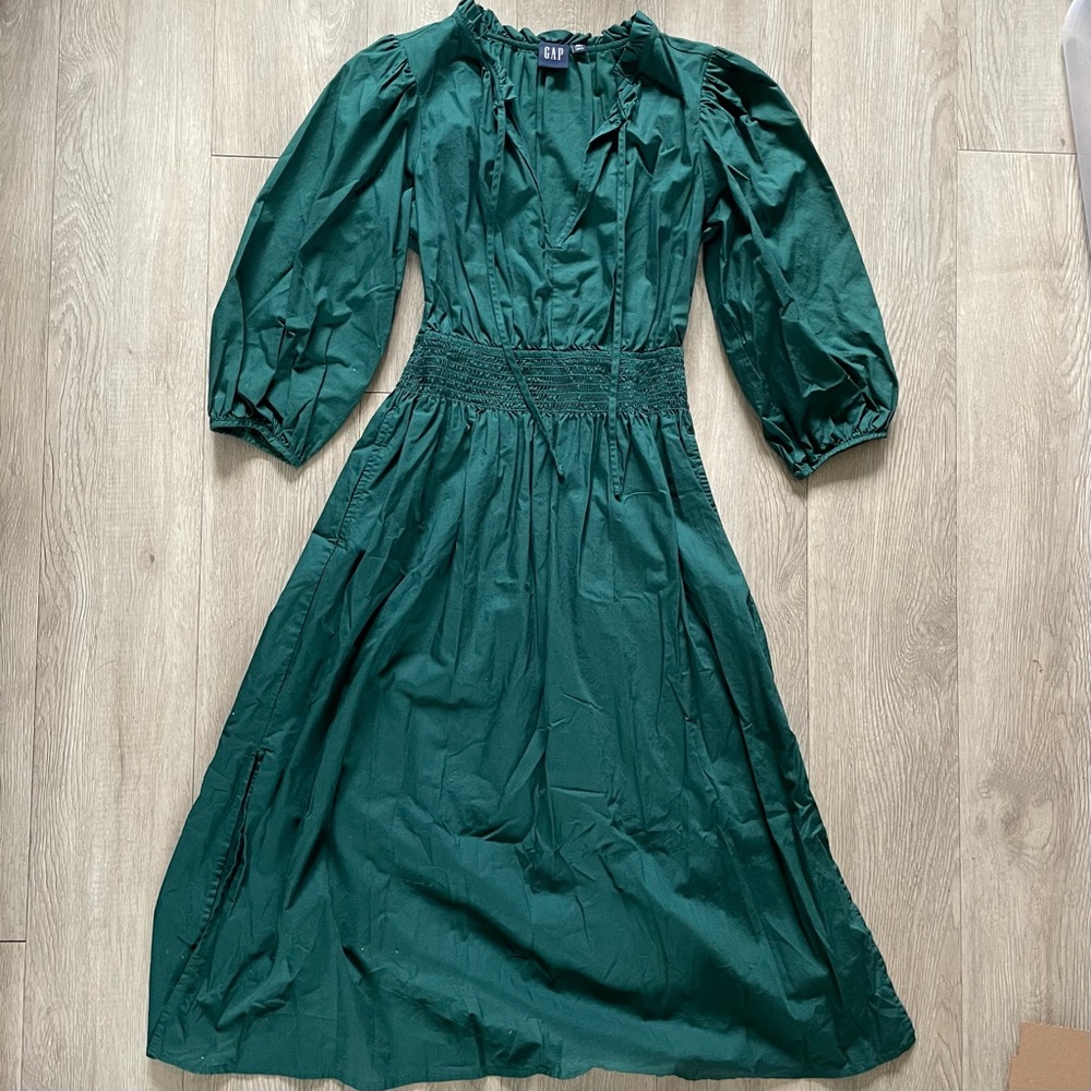 GAP Teal Long Sleeve Dress